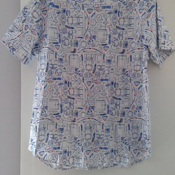 Columbia Men's All-Over Print Outdoor/Camping/First Aid Button Down; Size XL - Picture 4 of 4